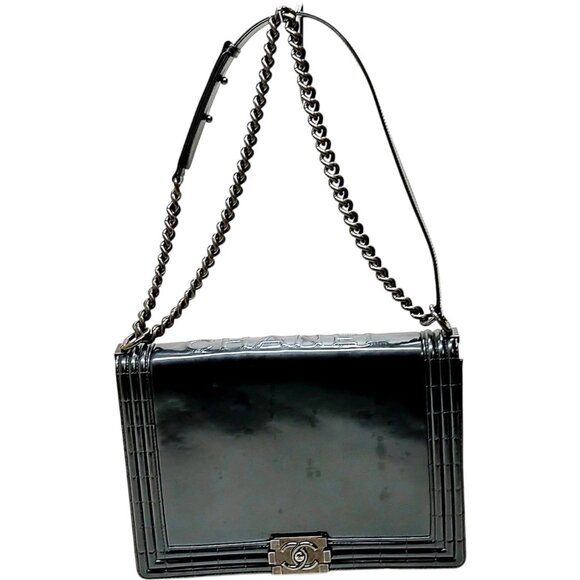 662821BW (S6) Chanel Shoulder Bag Boy Gray Leather - Picture 1 of 13